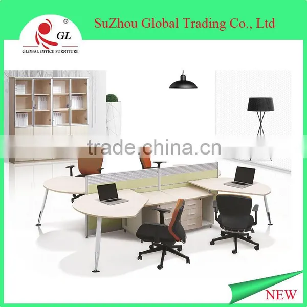 Four Person Wooden Office Workstation,office Workstations Modular photo-3