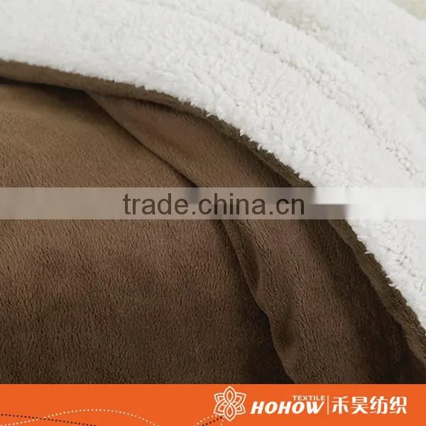 High Quality Solid Brown Thick Blanket Fluffy Fleece Blanket photo-4