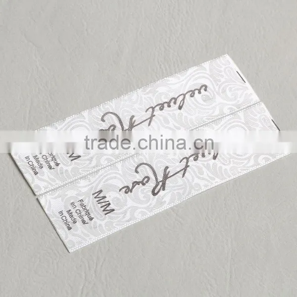 Woven Satin Ribbon Double Printed Swimwear Clothing Care Label photo-4