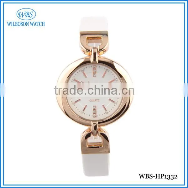 Custom Leather Bracelet Oval Face Watch