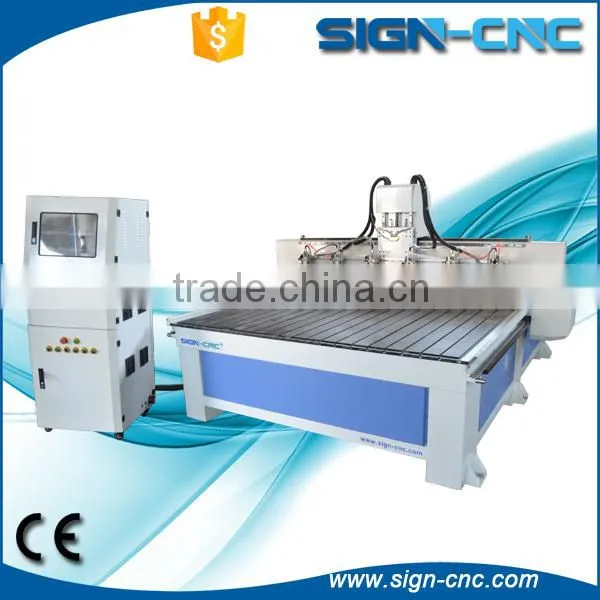 China Supplier High Precision Wood Working Cnc Router 1325 With Multi Heads photo-3