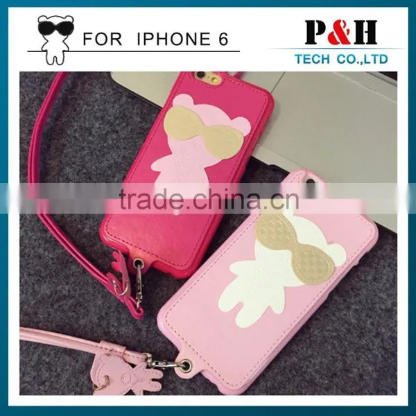 Factory Manufacture Cute Leather Phone Case for Apple IPhone 6 Back Covers photo-4