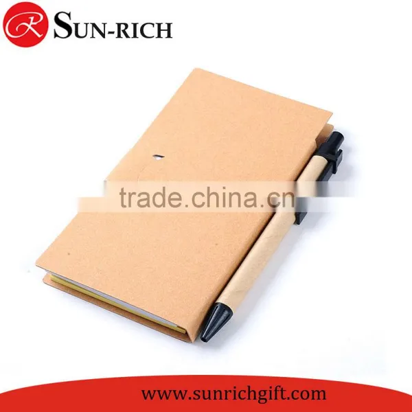 Custom Eco-friendly Craft Paper Cover A6 Sticky Pad With Pen Sticky Notes Gift Set photo-2