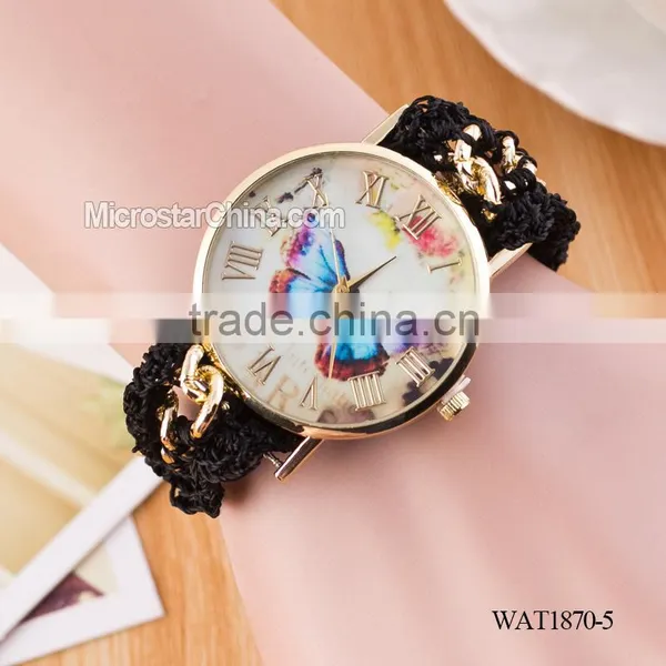 DIY Hand Made Woven Chain Butterfly Braided Watch photo-5