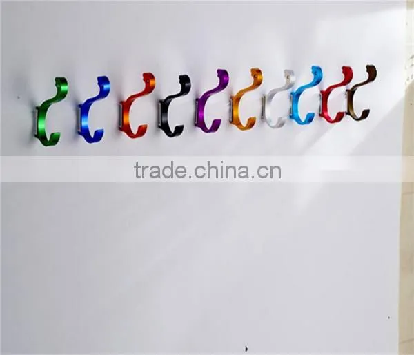 Aluminum Multicolor Wall Hook / Towel Hanging Holders Robe Hooks Metal Coat Hook for Home Decor photo-3