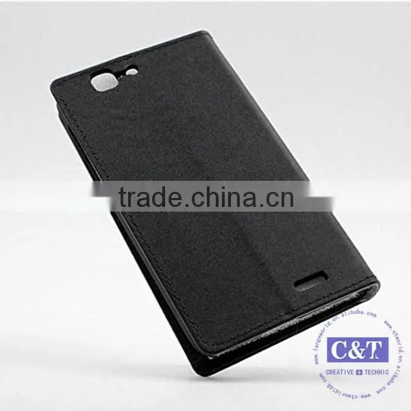 C&T Genuine Credit Card Holder Stand pu Wallet Leather Case for Huawei Ascend g7 photo-3