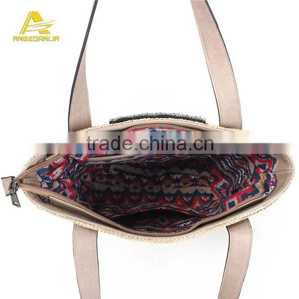 Ladies Fantasy Bags Ethnic/BOHO Style Jacquard Fabric Women Tote Bag Ladies Bags Manufacturers photo-4