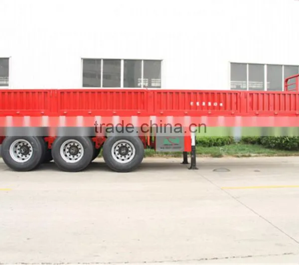 3 Axles Side Wall Semi Trailer / Bulk Cargo Truck Trailers (twist Locks Are Optional) photo-2