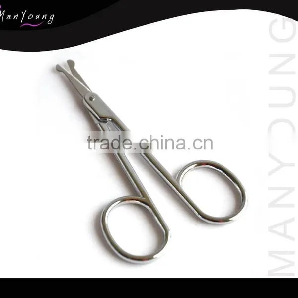 Nose Hair Scissors Ear Hair Scissors Plastic Handle Nail Scissors