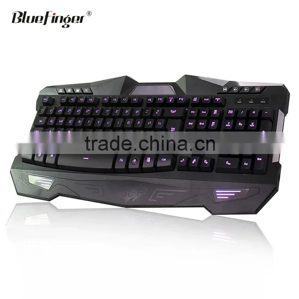 Shenzhen Factory Red Blue Purple Colored USB Wired Backlit Keyboard for Gaming photo-4