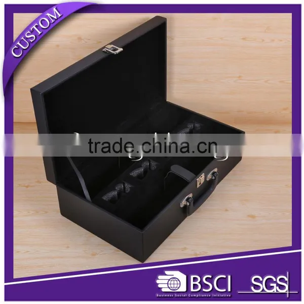 Deluxe Wool Fabric Lined Paper Magnetic Closure Wine Box