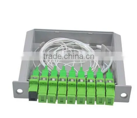 FTTH 1*4 1*8 1*16 1*32 1*64 Plc Lgx Splitter, Fiber Optical PLC Splitter/ SC Adapter LGX BOX