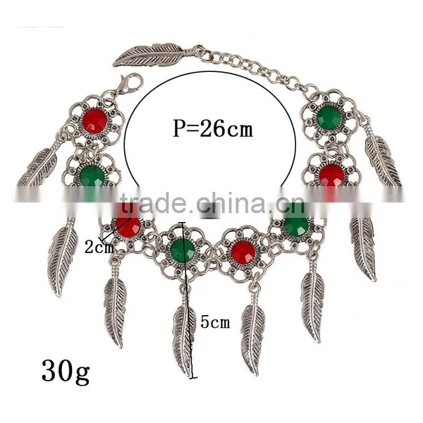 Leaf Alloy Tassel With Resin Diamon Bracelet 2016 Tassel photo-2