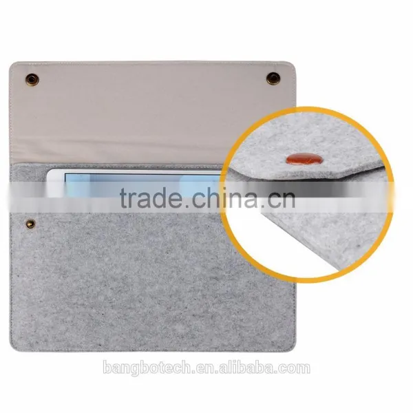 2016 New Arrival !!! Fashional Wool Felt Mini/ultra-thin Envelope File Cover Sleeve for Ipad With 3 Pockets photo-5