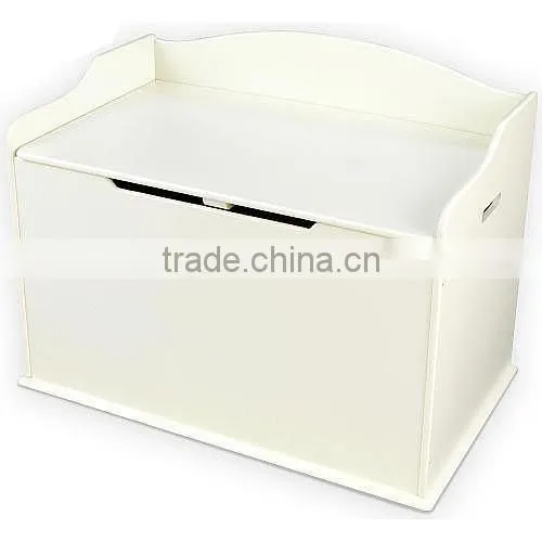 Kids Toy Box Nursery Wood Storage Organizer White