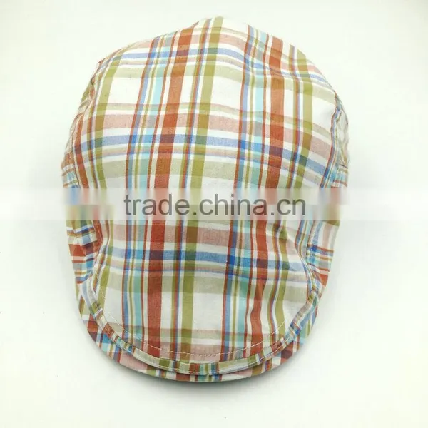 Fashion Check Cotton Ivy Cap Manufacturing photo-2