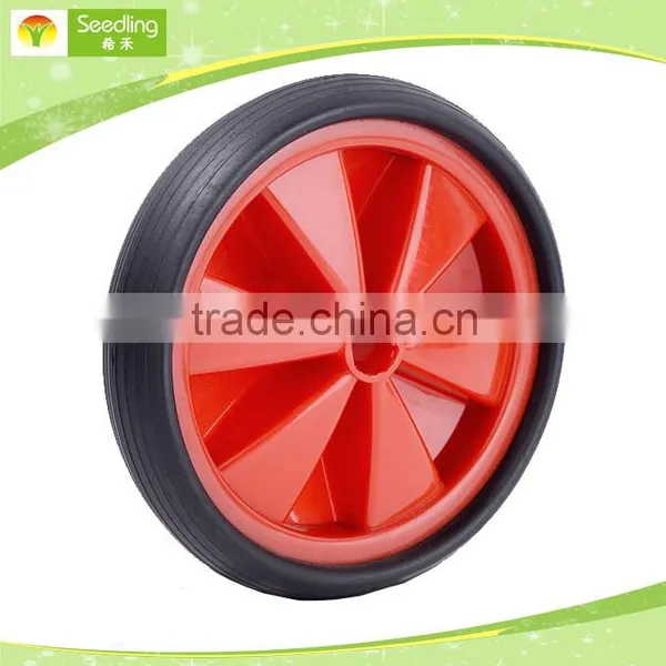 Garbage Bin Wheel Double 8 Inch Lawn Mower Garden Cart Plastic Wheel photo-6