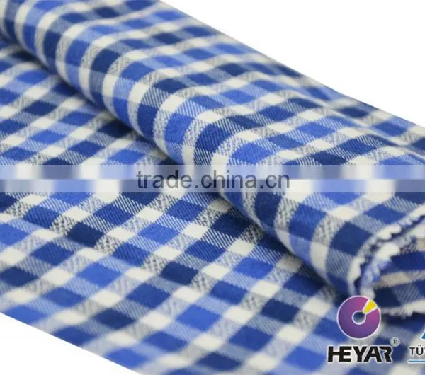 Blue Combo Tencel Cotton Check Shirt Cotton Flannel Fabric photo-3