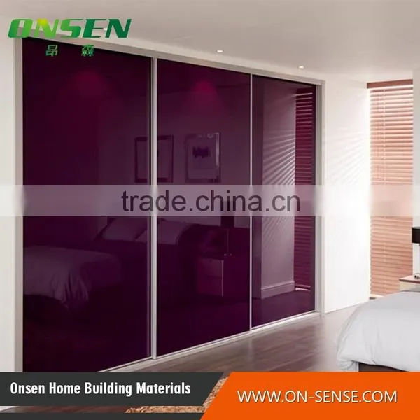 Modern High Gloss Bedroom Sliding Door Wardrobe photo-2