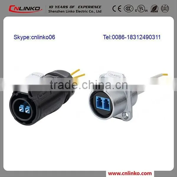 Cnlinko Connector Male Female Plug Solder Shrink Wire Connectors Fiber Optic ODC Connectors