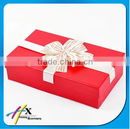 Bright Red Paper Gift Box for Dress