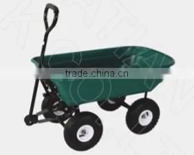 Garden Cart TC4253A 136KG,Easy Unloading Poly Garden Wagon Cart