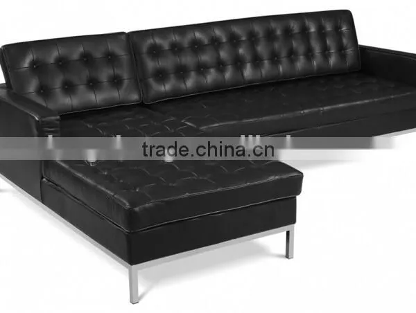 Florence Knoll Corner Sofa , Sectional Leather Sofa / Sofa Set BY2710 photo-3