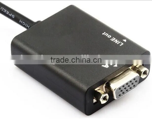 High Quality Hot Sale HD MI To VGA Converter With Audio Convex Head VGA Audio Converter Adapter Cable photo-4