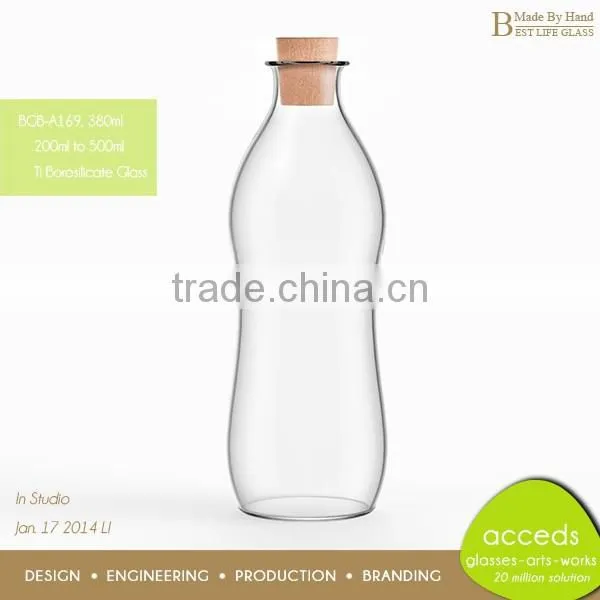 Handmade Empty 500ml Glass Milk Bottle photo-6