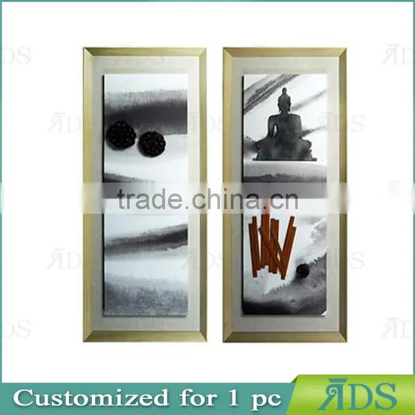 Framed Handmade Modern Art Buddha Abstract Painting for Home Decoration photo-2