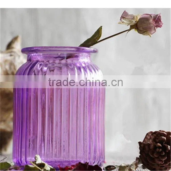 Cylinder Glass Vase in Purple Amber and Blue Color photo-6