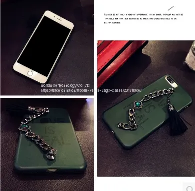 Imitation PU Leather Cell Phone Cover Case Mobile Phone Cases for IPhone7/7Plus/6/6s/6plus/6splus Diamond Soft Shell photo-4