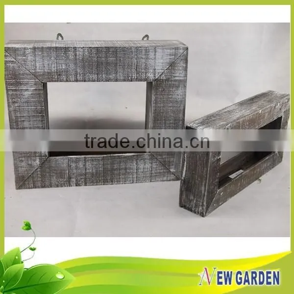 Strudy and Durable Eco-friendly Retangle Wooden Wall-mounted Flower Pot photo-4