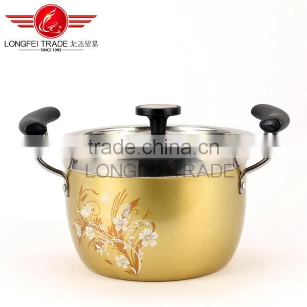 Longfei Decal Non-stick Stock Pot/soup Stock Pot/stainless Steel Handle Stock Pot photo-3
