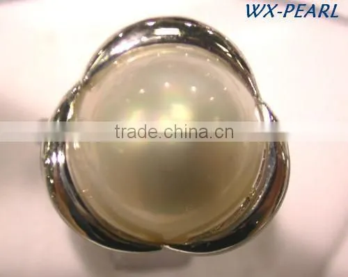 Pearl Gemstone Fashion Jewelry Big Pearl Rings Tahitian Pearl Ring photo-2