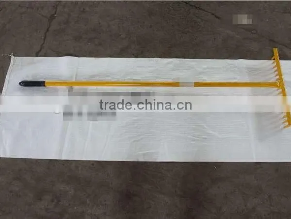 14teeth Steel Garvel Rake With Long Fiber Glass Handle photo-3