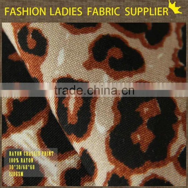 Animal Print Shaoxing Zhejiang 100% Rayon Leopard Fabric t Shirts 100% Rayon Leopard Fabric photo-4