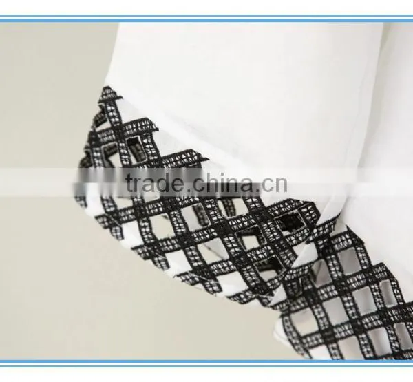 Wholesale Linen Suits 3 Pieces Pants Suits Woman Church Suits With Embroidery Cutwork Design photo-5