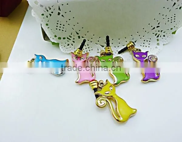 Good Selling 3.5 mm Earphone Dust Cap for Phone Cartoon Cat Design Earphone Cap Plug photo-5