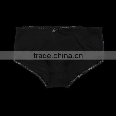 Mass Style Solid Black Moda/spandex Briefs Women Underwear photo-4
