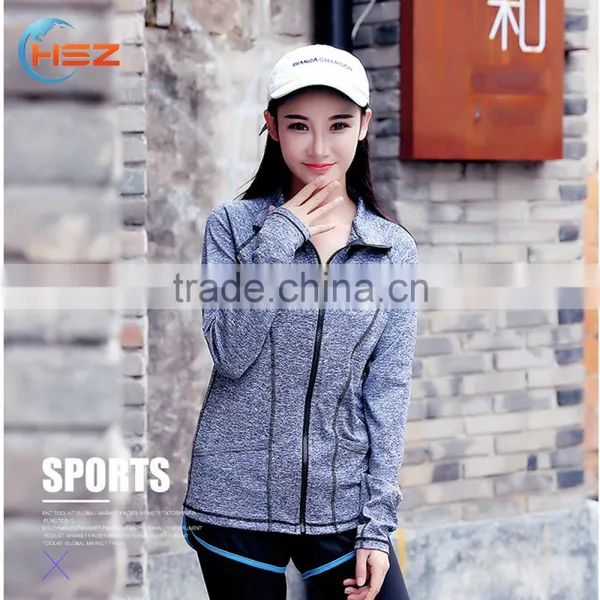 Hsz-A283 Custom Fashion Wholesale Women Sportswear Gym Wear Fitwear Zip Hoodies Sweatshirt 2016 photo-5