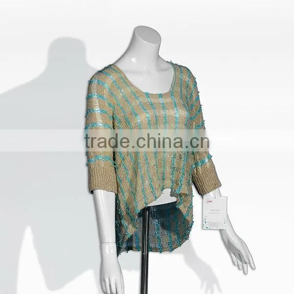 Mix Color Summer Knitwear Tops for Woman
