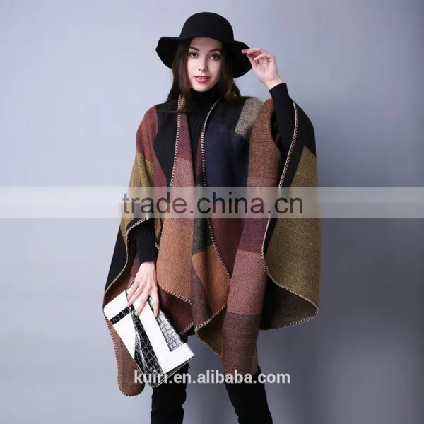 2017 New Style High Quality Classic Big Plaid Cashmere Scarf Women Grid Silk Scarf Lady Soft Shawl photo-4