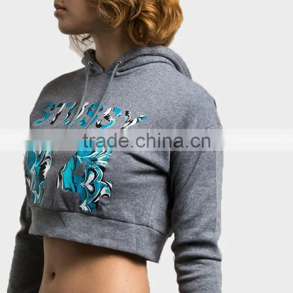 Hot Sale Hoodies Long Sleeve Crew Neck Ladies Sexy Sportswear photo-3