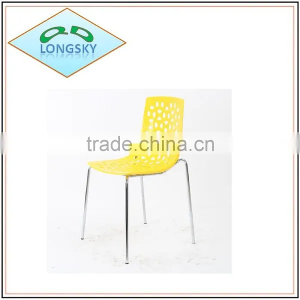 New Products Home Office Cafe Restaurant Conference Furniture Metal Leg Plastic Stackable Chair photo-3