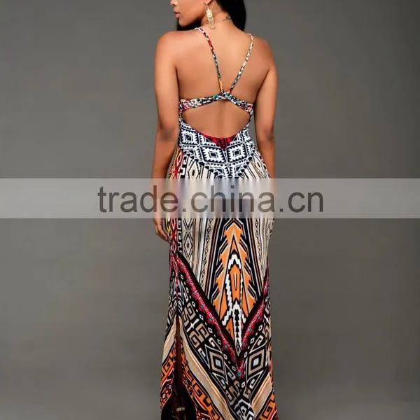 Walson 2017 Fashion Boho Dress Bodycon Printed Dress Beach Women Dress photo-3