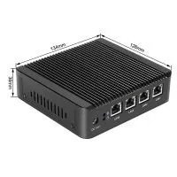 HYSTOU Fanless PC 4 Lan Mini PC Nano ITX PC Support MSATA SSD