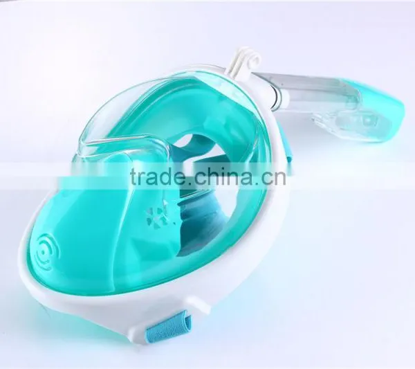 High Quality Silicone Full Face Diving Mask 180 Degree Snorkel Mask Snorkel for Mask With Gopro Mount photo-5