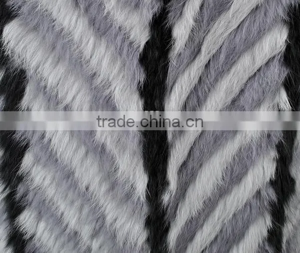 China Factory Wholesale YR570 Wholesale and Retail China Supply Hand Knit Rabbit Fur Wear Vests photo-2