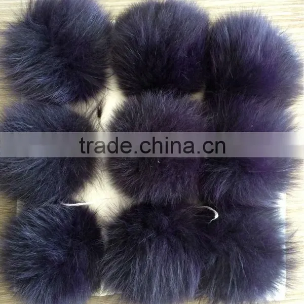 YR471 Fox Fur Pom Poms, Fox Pom Poms Top Quality OEM